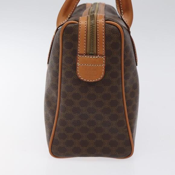 CELINE Macadam Canvas Hand Bag Pvc Leather Brown Gold - Picture 4 of 12